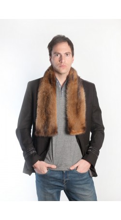 Polecat fur scarf